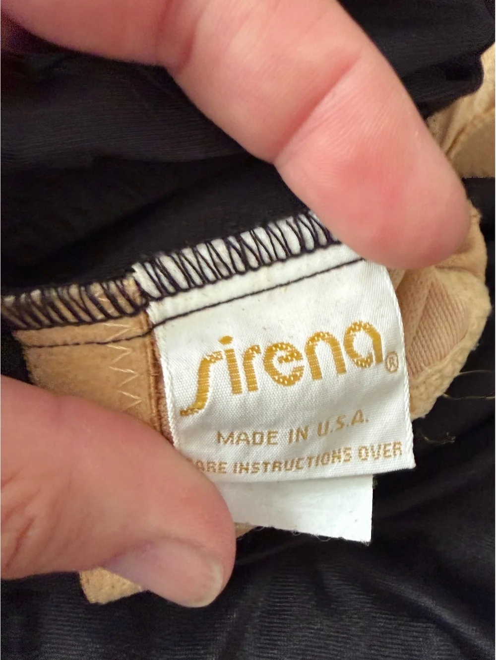 Sirena Vintage Black One Piece Swimdress Size 8 Gold Stud Swimsuit USA